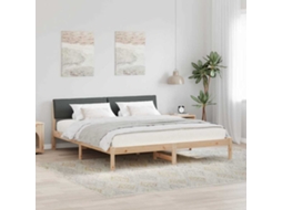 Vidaxl Estrutura Da Cama Castanho E Cinzento-escuro 180 X 200 Cm