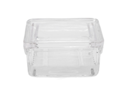 Tarro De Coloración De Cristal Con Tapa Para Láminas De Laboratorio Capacidad 10