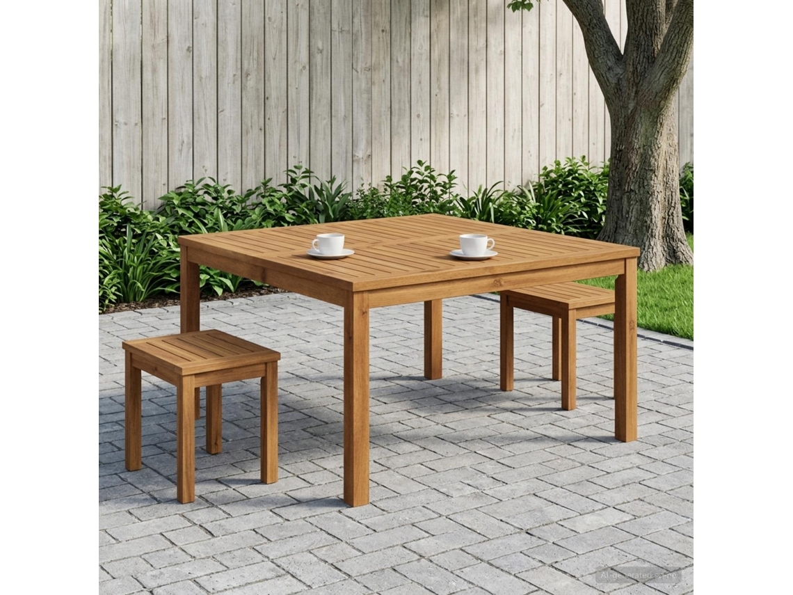 Vidaxl Mesa De Centro Natural 100 X 100,5 X 45 Cm