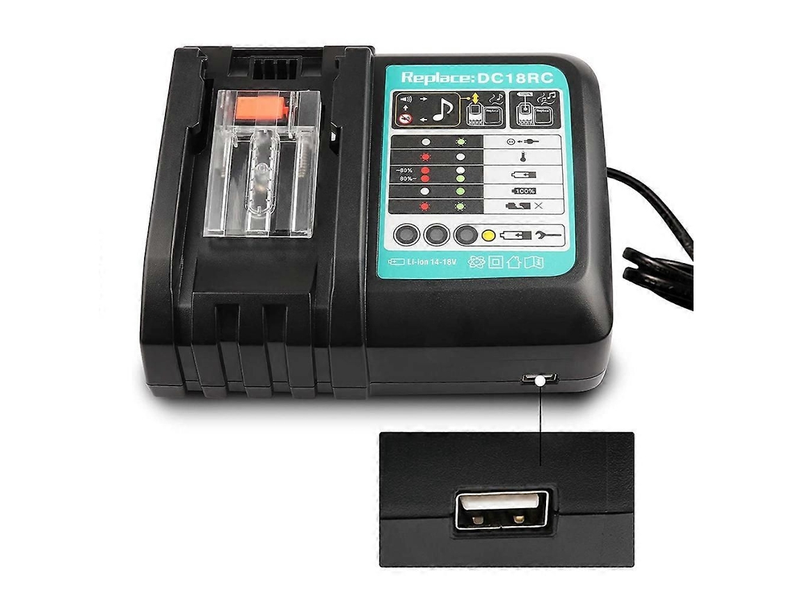 Carregador Para Makita Dc18rc 14,4v 18v Li-ion