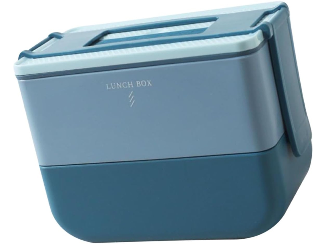 Lancheira Bento Portátil De Camada Dupla Com Compartimentos, À Prova De Derramamento E Própria Para Micro Ondas, Ideal