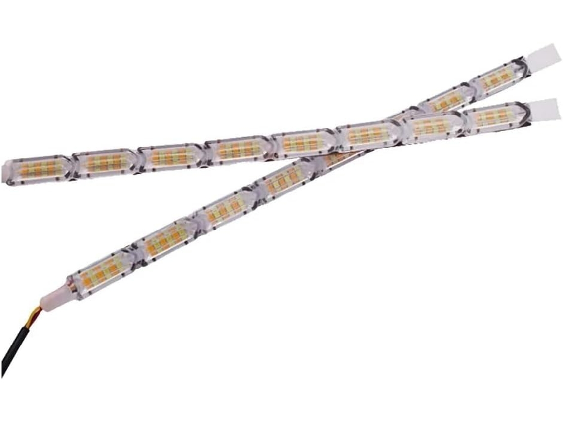Conjunto De Iluminação Automotiva Nlpearl 2 Peças Com Pisca, Luzes Diurnas De Led Drl Para Guia Sinalização Amarela E