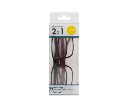 Óculos de Proteção de Luz Unissexo POLINELLI De Proteção Luz Rectângulo Aro Vermelho