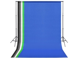 Vidaxl Kit Estúdio Fotográfico C/ 5 Fundos Coloridos E Moldura Ajustável