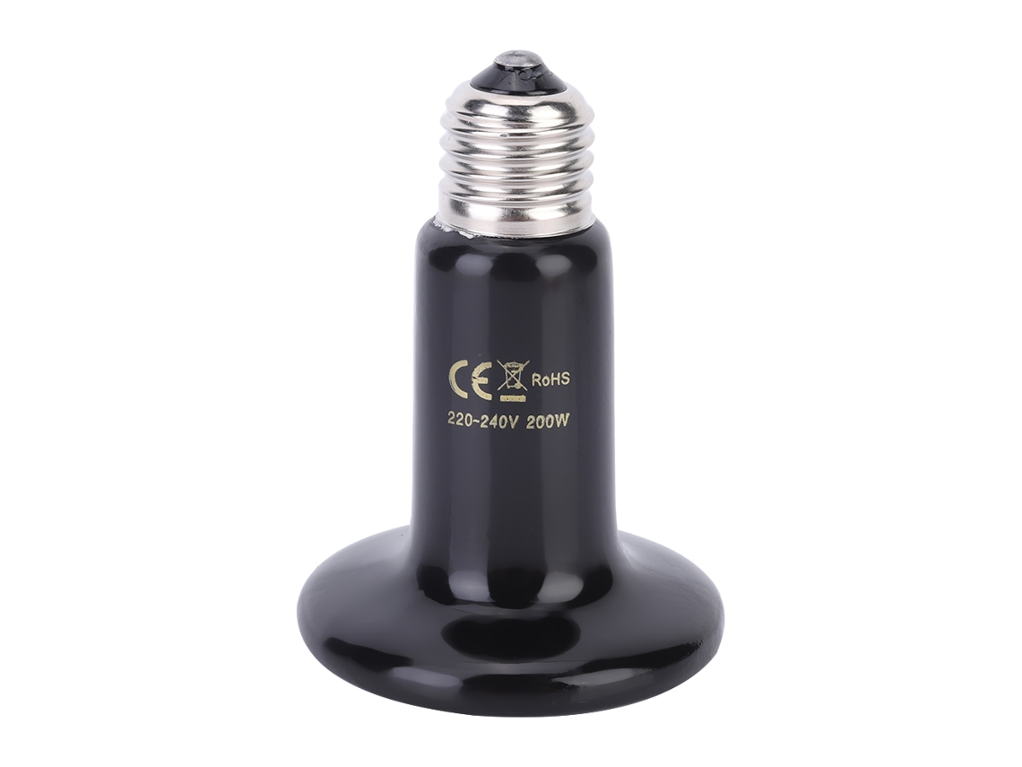 Lâmpada de aquecimento cerâmico Primerox 220V 240V infravermelho para répteis e animais de estimação.