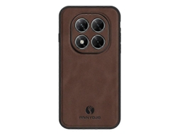 Capa Traseira Antiqueda De Couro Sintético Annyojo Para Xiaomi Poco X7 5g, Cor Café
