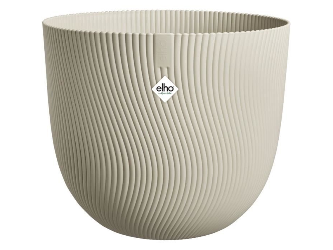 Vaso De Flores Elho Sereh Redondo 47 Bege Ø 47 X H 40 Cm 100 Reciclado Elho Give Room To Nature