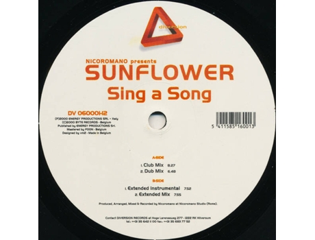 Vinil Sing A Song Diversion