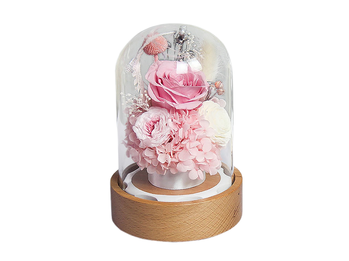 Laxiscreed Caixa De Música Com Rosa Eterna De São Valentim, Artesanal E Rotativa Para Preservar E Decorar