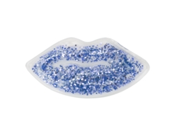 Pacote De Gel Para Lábios Com Compressão Fria E Quente, Pacote De Gelo Com Glitter E Strass Para Inchaço Azul