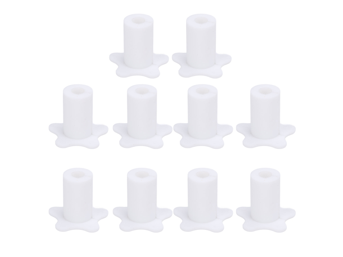 Conector Parede Cabo Satélite Silicone Branco 16mm