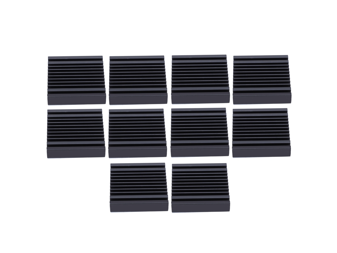 10 Peças de Dissipadores de Calor de Alumínio Adesivo Condutor Térmico 40x9x40mm
