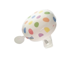 Campainha de Bicicleta Kiddimoto Pastel Dotty Branca BRILVIBERA