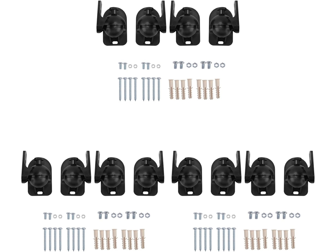 Conjunto de 12 Peças de Suporte Universal para Alto falante Montado na Parede e no Teto com Grampo. SFUSHOS