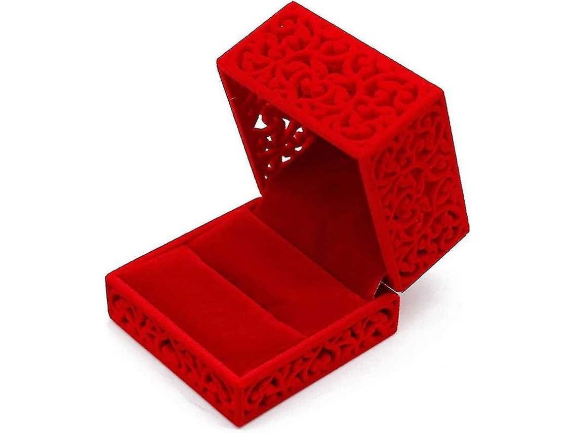 2026-caja De Anéis De Veludo Quadrada Oca Para Casamento Compromisso Armazenamento De Joias