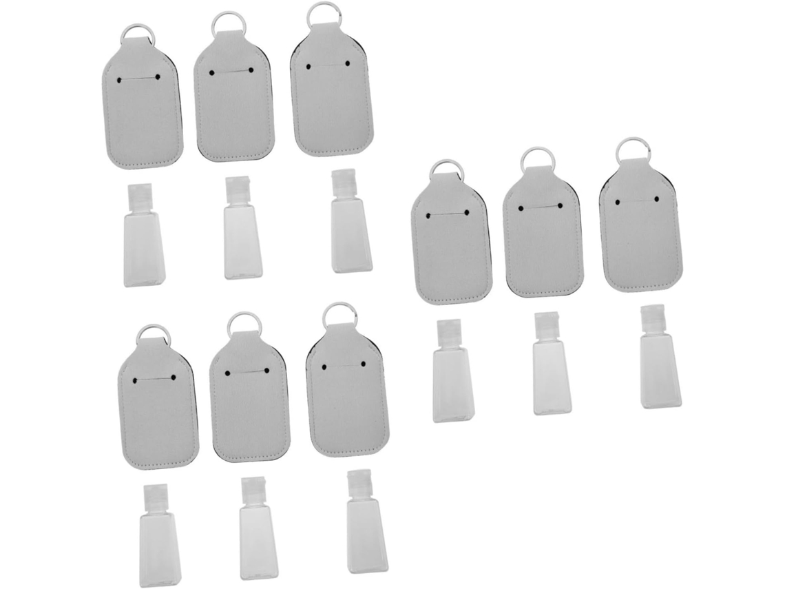 Conjunto De 9 Frascos Recarregáveis Com Tampas, Conjunto De Frascos Portáteis Para Loção E