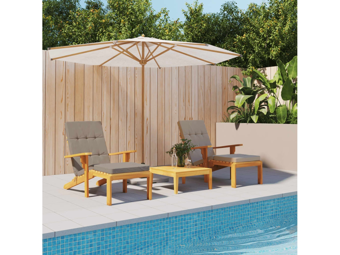 Vidaxl Almofadões Cadeira Terraço 2pcs Tecido Oxford Cinza-acastanhado
