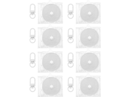 De 8 Mini Chaveiros Em Formato De Cd, Em Metal E Ps Branco, Leves E Portáteis, Um Acessório Musical Exclusivo Para