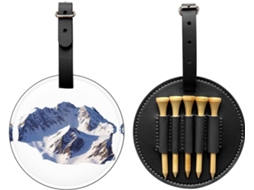 Bolsa para Tees de Golfe Alps Snow Mountains, Preta, Fácil de Transportar | S/MARCA