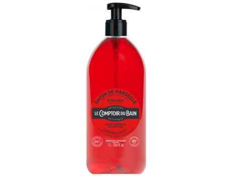 Sabonete Tradicional de Marselha com Papoula 1 L LE COMPTOIR DU BAIN