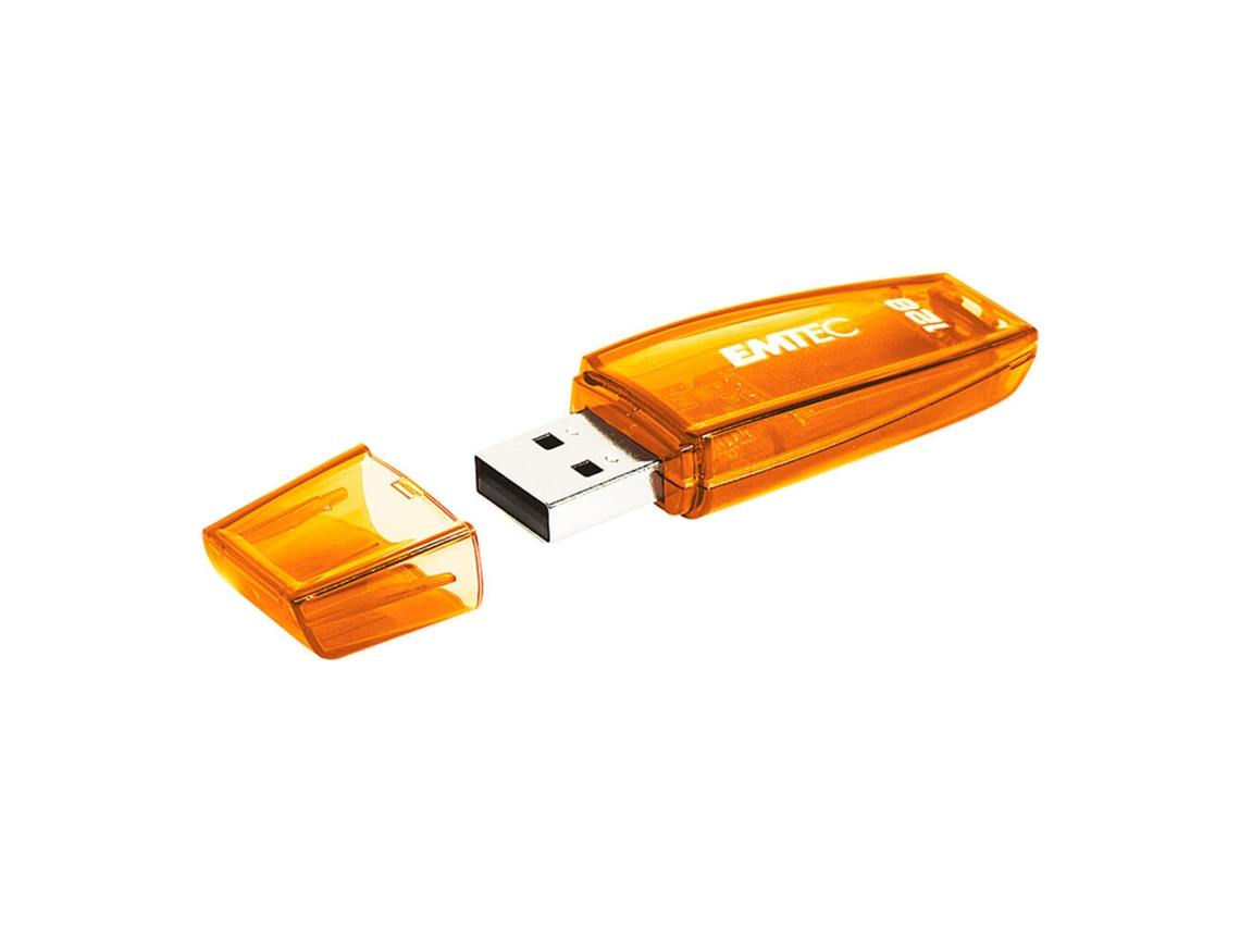 Pen Usb Emtec C410 (128 Gb - Usb 2.0 - Laranja)
