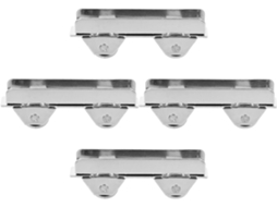 Conjunto De 4 Rodízios Duplos Para Porta Correr Varanda Com Rolamento