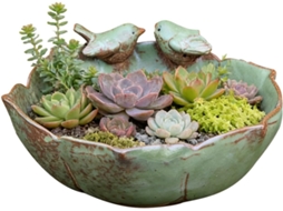 Bebedouro Para Pássaros De Cerâmica, Grande Dispensador Decorativo, Para Jardim, Pátio, Varanda.