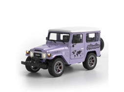 Carro Rc Trasped Hg4 211 Rtr 1/16 2.4g 4wd Roxo Toyota Fj40 Land Cruiser Off road Guincho Luz Led Som Fumaça Eixo Metal Mola Cubo Brinquedo MDUG