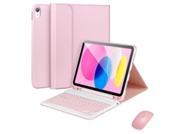 Lurelia Capa Com Teclado Bluetooth Para Ipad 9.7 2017/2018 Com Suporte Para Caneta Com Rato