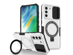 Capa Zruxe Compativel Com Samsung Galaxy S21 Fe 5g (camshield - Magsafe - Tpu - Híbrido - Pc - Branco)