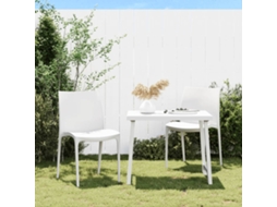 Vidaxl Cadeiras De Jardim 2 Pcs Polipropileno 50x46x80 Cm Cor Creme