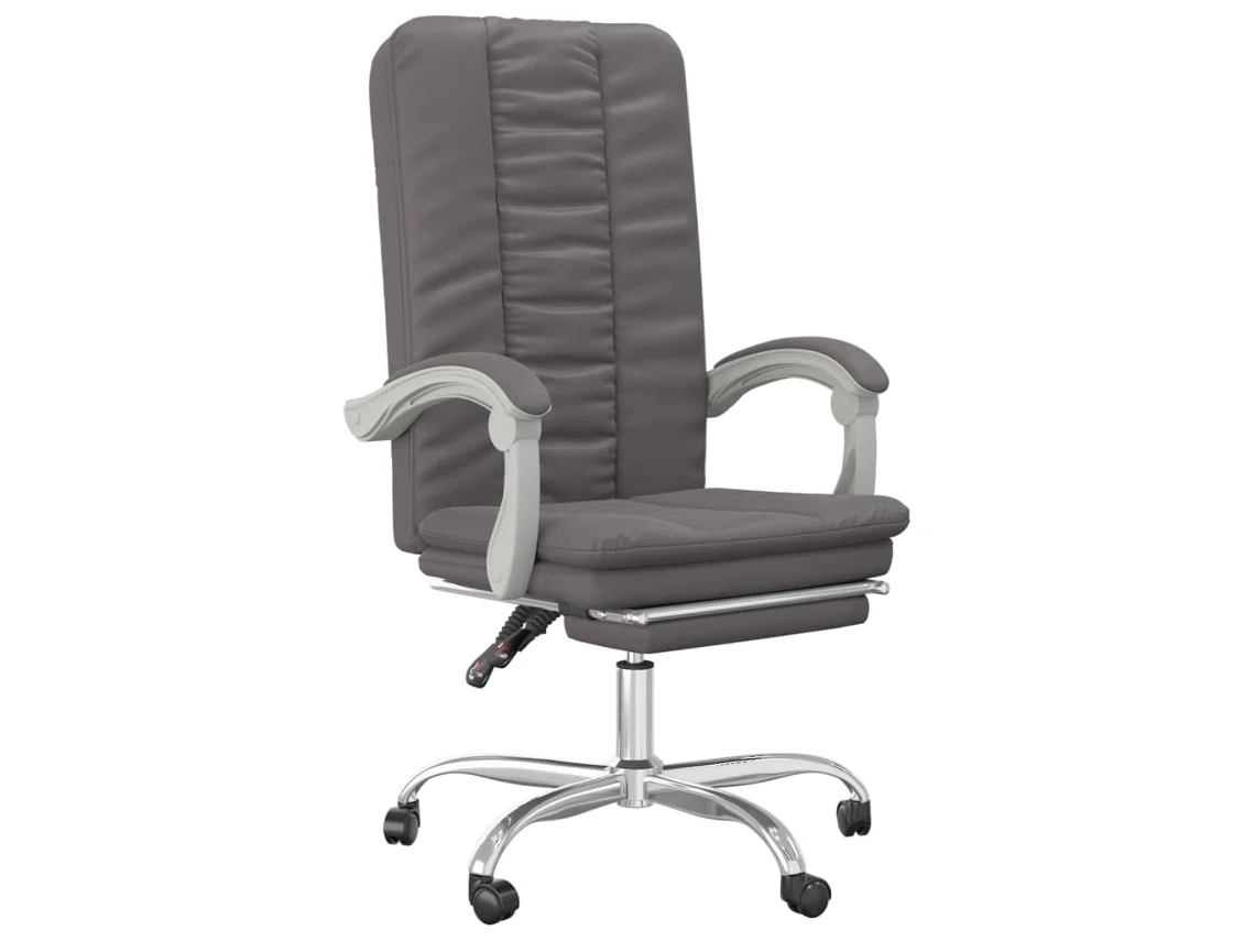 Cadeira de Escritório Reclinável Couro Artificial Cinzento MAISON EXCLUSIVE