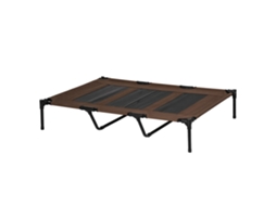 Cama Grande De Até 50 Metal E Tecido Oxford Para Castanho Kg 122x92x23 Cm