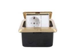 Tomada de Solo Pop up de Cobre Total Arc Waterproof com Amortecedor Luxuoso Multifuncional Escondido