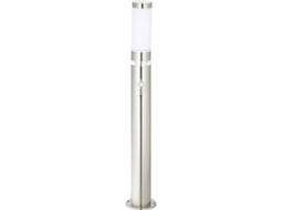 Poste Com Detector Bole Colorido Led Integrado Em Aço