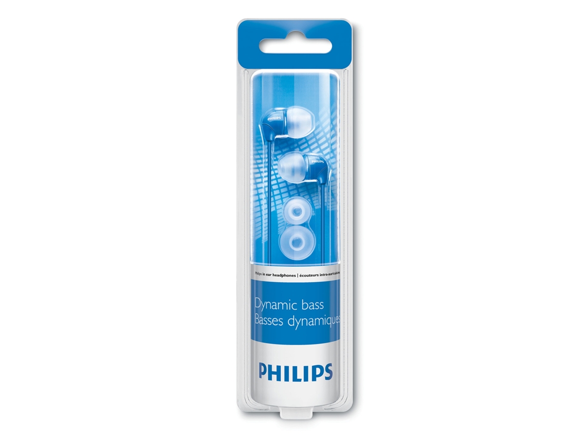 Auriculares com Fio PHILIPS She3590Bl (In Ear - Microfone - Azul)