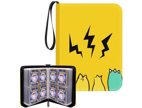 Álbum Pokémon Tcg V Reel Em Couro Pu Com Zíper | 400 Cartas | Hlx 06