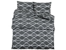 Duvet Cover Set, Duvet Cover Sets Vidaxl Cinzeto Algodão (200 X 200 Cm + 60 X 70 Cm)