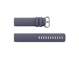 Pulseira de substituição de silicone com grãos de diamante para smartwatch Fitbit Charge3/Charge4 Ly Ebike (grande)