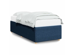 Bed Frame, Bed Frames Vidaxl Azul Tecido (80 X 200 Cm)