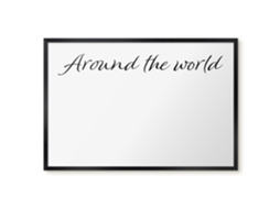 Magnetic Wall Board Around The World For The Office Espelharte (60x40 Cm)