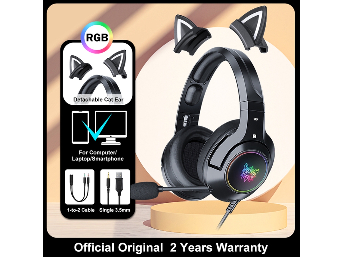 Onikuma X15 Pro Rgb Head Beam Gaming Auscultadores com MicroAuriculares 3.5Mm Durable Stereo Surround Rgb Switch