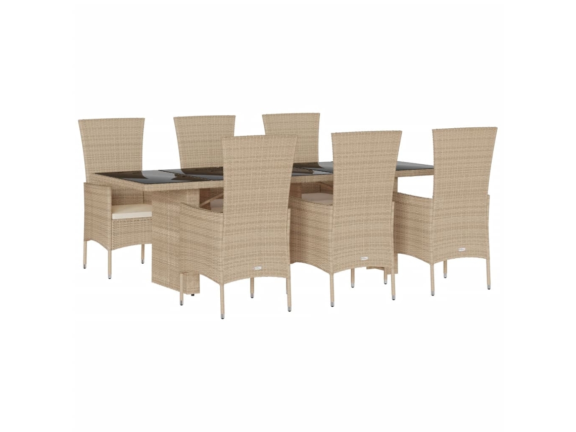 Conjunto de Jantar para Jardim 5 Pcs Cinza e Preto Vime MAISON EXCLUSIVE