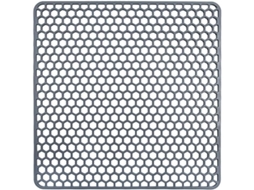 Tapete De Silicone Multifuncional Para Cocina Y Mesa, Anti-calor Y Anti-derrapante, Diseño Hexagonal Gris, 34,7x34,7 Cm
