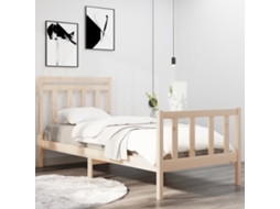Estrutura De Cama Solteiro 90x190 Cm Madeira Maciça