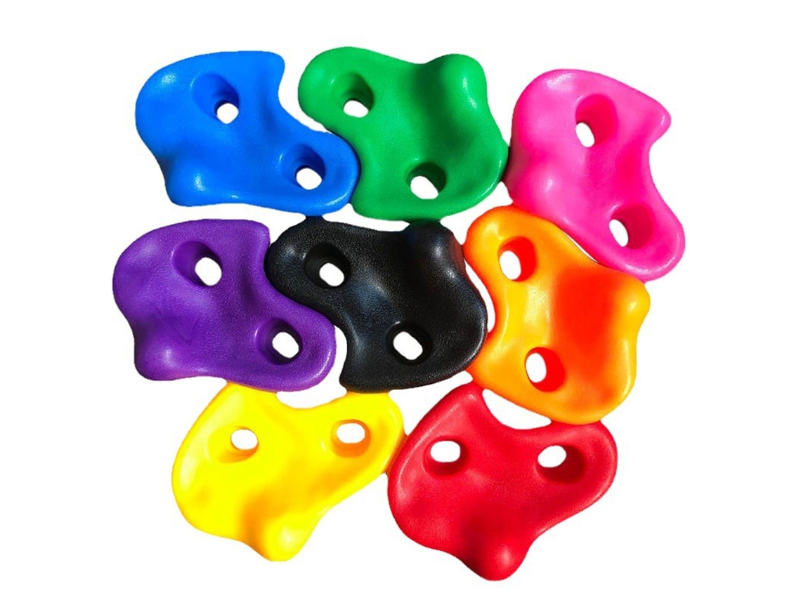 Kit De Pisos De Escalada Em Parede 6 Peças Com Acessórios Multicolorido Para Crianças Rosa Verde Marrom Roxo Amarelo Laranja