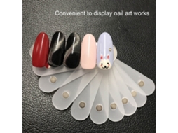 Suporte De Exibição Para Dicas De Unhas Falsas Com Ímãs Em Acrílico Transparente 10pcs