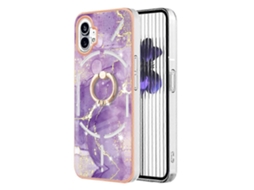 Capa Para Celular For Nothing Phone 1 Em Tpu Com Padrão De Mármore Eletrogalvanizado