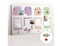 Quadro De Cortiça Com Impressão Conjunto De Câmeras Para A Sala De Estar Espelharte (120x80 Cm)