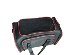 Bolsa de Viagem para Animais PANOONA com Dupla Expansão e Impermeável em Preto e Vermelho